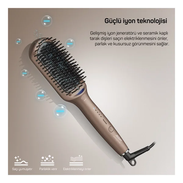 Arzum Ar5082-T Superstar Pro Saç Düzleştirici Tarak Toprak - Görsel 5