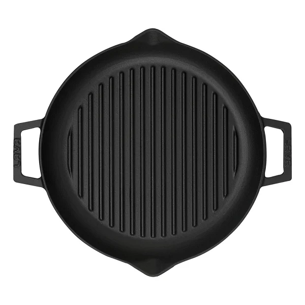 Lava Döküm 26 cm Metal Kulplu Yuvarlak Izgara Tava - Görsel 2