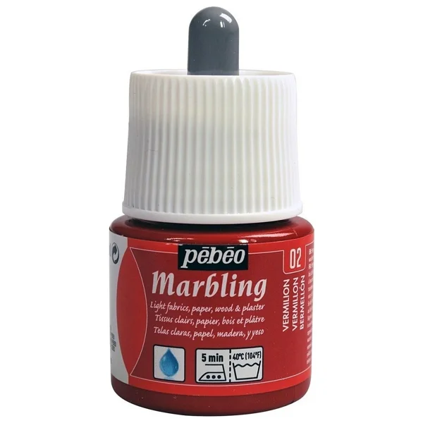 Pebeo Marbling Ebru Boyası 45ML 02 Vermillion