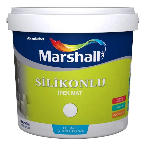 Marshall Silikonlu İpek Mat 15 Lt İç Cephe Boyası - Görsel 6