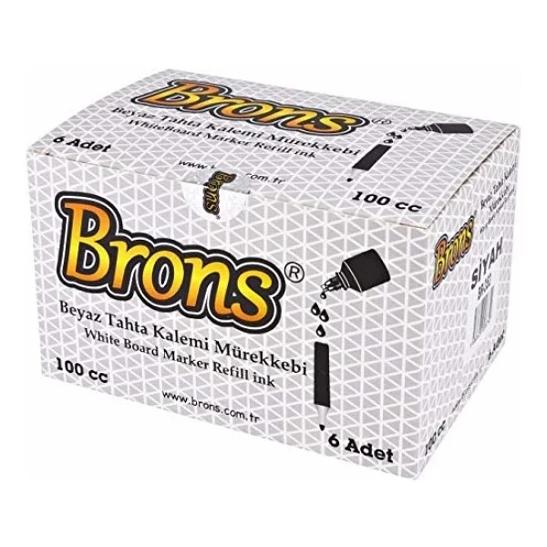 Brons Br-354 100 Cc 6 'lı Beyaz Tahta Kalem Mürekkebi Mavi - Görsel 3