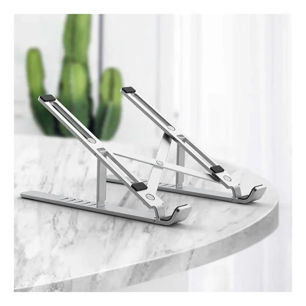 Wiwu S400 Laptop Standı 6 Kademeli Katlanabilir MacBook Stand Alüminyum Alaşım - Gümüş - Görsel 2