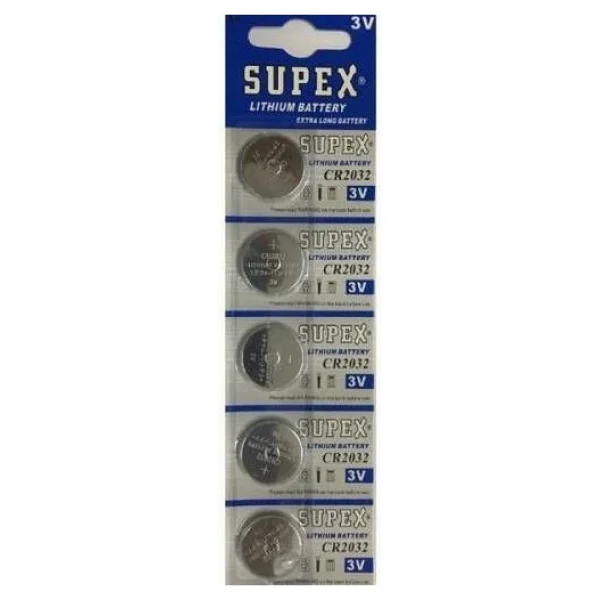 Supex 10 Adet Supex Cr 2032 Pil Bios Para Baskül Tartı Bios Kumanda Anahtar Supex 2032 3v Lityum Pil - 10'lu - Görsel 2
