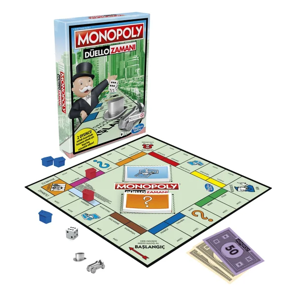 Monopoly Hasbro Düello Zamanı Eğlenceli Aile Oyunu 2 Kişilik Strateji Ve Parti Oyunu - Görsel 6