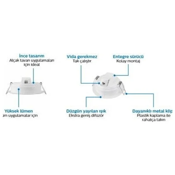 Phılıps 59441 Meson LED Spot 3,5w 6500k 8 Cm - Beyaz - Görsel 4