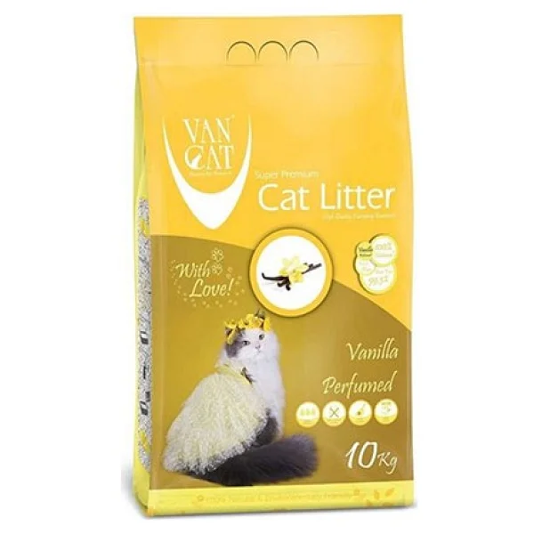Vancat Vanilya Kokulu 10 Kg/11.8 Lt 2'li İnce Taneli Bentonit Kedi Kumu - Görsel 2