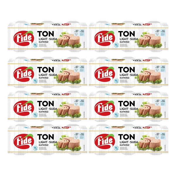 Fide Light Ton Balığı 3x80 Gr 8'li - Görsel 6