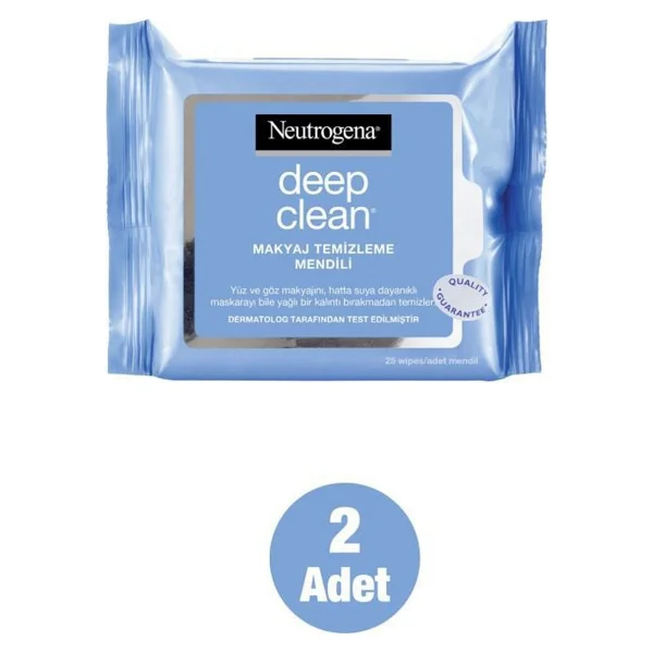 Neutrogena Deep Clean Makyaj Temizleme Mendili 25 Adet X 2 Adet - Görsel 2