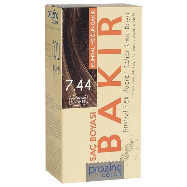 Prozinc Color 7.44 Kumral Yoğun Bakır Bitkisel Saç Boyası - Görsel 2