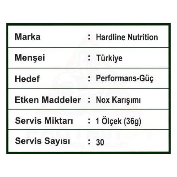 Hardline Nutrition Nox 2 1090 Gr - Görsel 5