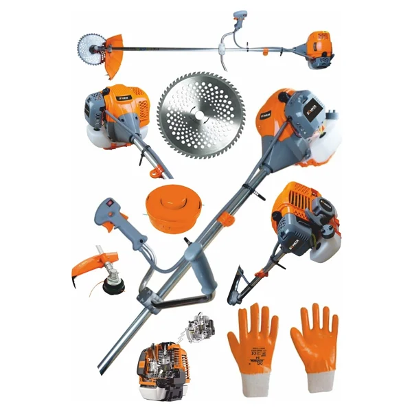 Böhrer Pross Dark Orange Profesyonel 3.5 Hp Yan Tipi Benzinli Ot Çalı Çim Biçme Makinesi Tırpanı + Eldiven - Görsel 3
