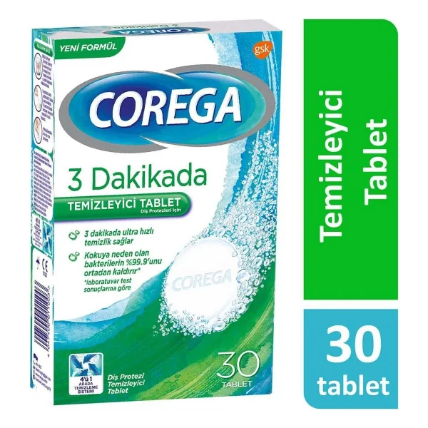 Corega Diş Protezi Temizletici Tablet 30'lu - 1 - Görsel 2