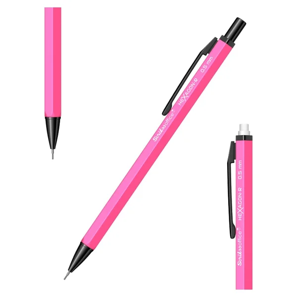 Scrikss Hexagon-R Neon Pembe 0.5 Mm Versatil Uçlu Kalem - Görsel 2