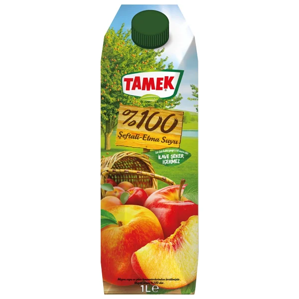 Tamek %100 1 Lt Şeftali Elma Suyu - Görsel 2