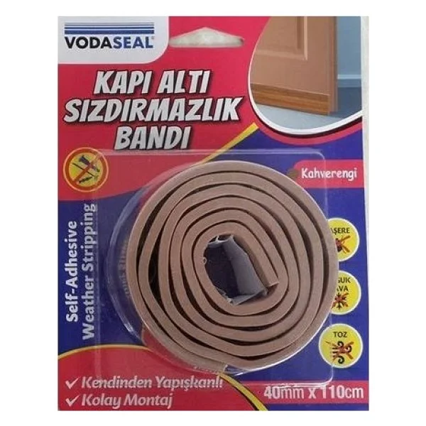 Vodaseal Kapı Altı Sızdırmazlık Bandı 40mm X 110cm Kahverengi - Görsel 3