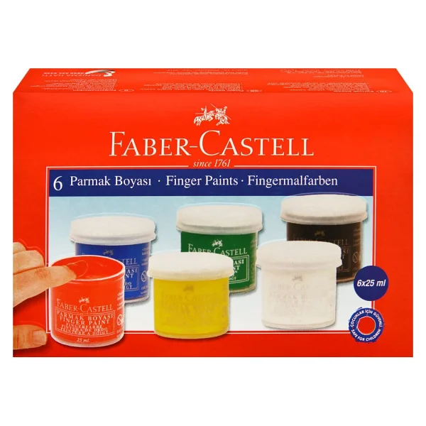 Faber-Castell 25 Ml 6 Renk Parmak Boyası - Görsel 6