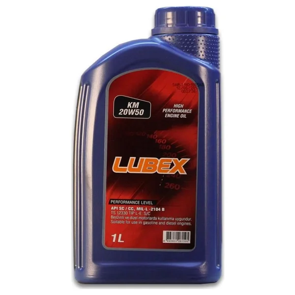 Lubex Robus KM 20W-50 1 lt Mineral Motor Yağı - Görsel 2