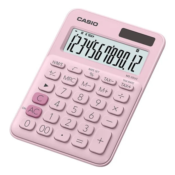 Casio Ms-20uc-Pk Açık Pembe Masaüstü Hesap Makinesi - Görsel 3