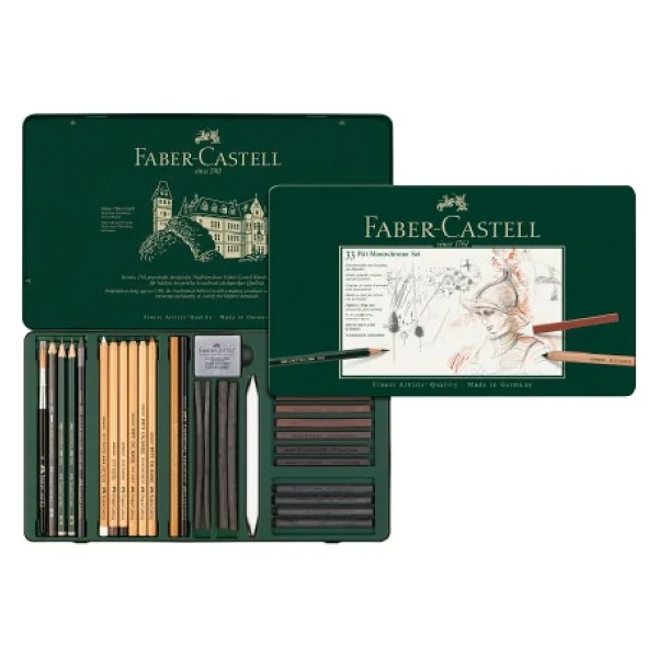 Faber-Castell Pitt Monochrome 33 Parça Eskiz Seti - Görsel 7