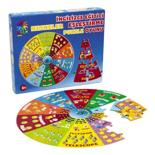 Laço Kids İngilizce Nesneler Eğitici Puzzle - Görsel 2