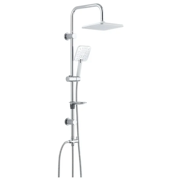 Eca Tiera Banyo Bataryası+T-May Banyo Çamlıca Kare Tepe Duş Takımı Seti Paslanmaz Krom - Görsel 3