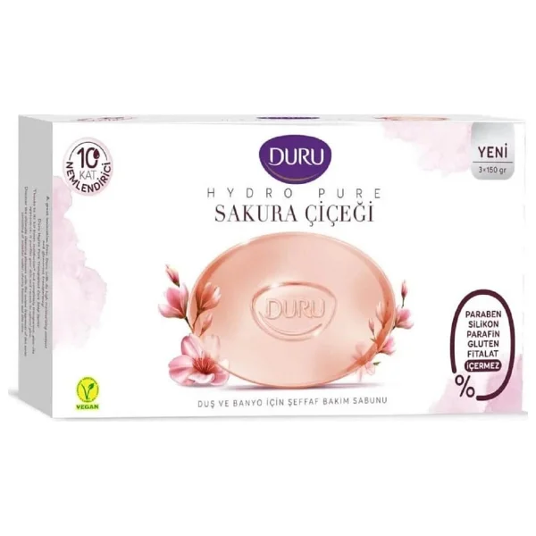 Duru Hydro Pure Sakura Çiçeği 3x150 Gr Sabun - Görsel 2