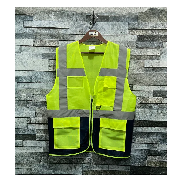 Vento Mühendis Tipi Reflektörlü Çift Renk Ikaz Yeleği (Sarı-Lacivert) - Sarı - Lacivert - Görsel 6