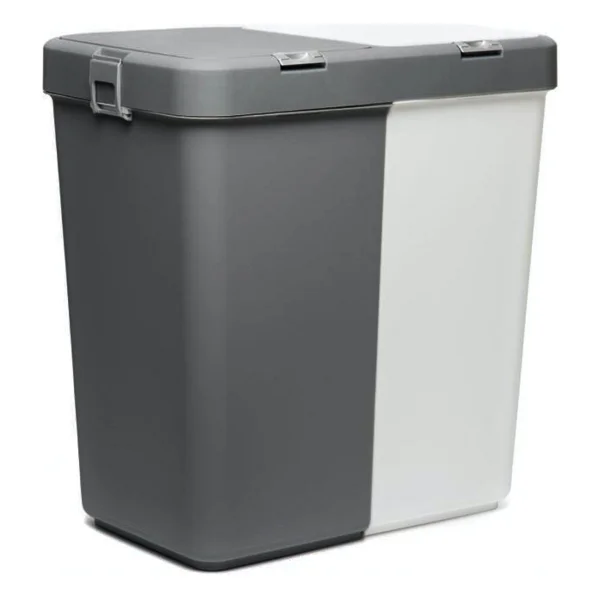 Motek Duo Laundry Çamaşır Sepeti - Antrasit / Beyaz - 80 Lt Antrasit / Beyaz Antrasit - Beyaz - Görsel 3