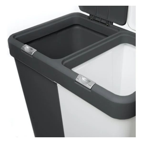 Motek Duo Laundry Çamaşır Sepeti - Antrasit / Beyaz - 80 Lt Antrasit / Beyaz Antrasit - Beyaz - Görsel 5