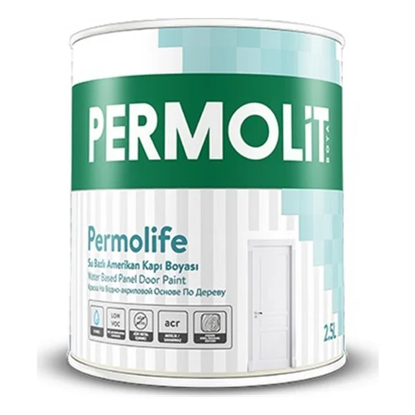 Permolit Panel Kapı Boyası 0,75 Lt Beyaz Permolit Permolife - Görsel 2