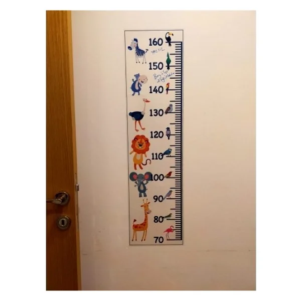 Sihirli Tahta Boy Ölçer Renkli 25x95cm Sihirli Akıllı Statik Kağıt Tahta + Kalem Hediye - Görsel 4