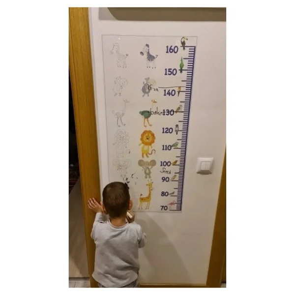 Sihirli Tahta Boy Ölçer Renkli 25x95cm Sihirli Akıllı Statik Kağıt Tahta + Kalem Hediye - Görsel 2