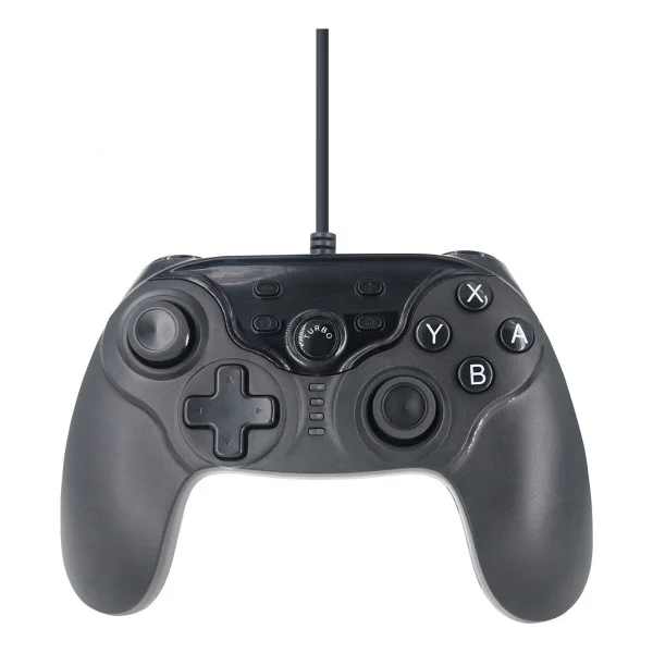 Yues Switch Pro Controller Kablolu Oyun Kolu Joystick (Switch/PC Uyumlu) - Siyah - Görsel 2