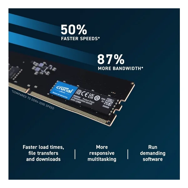 Crucial 8 GB 4800 MHz Cl40 Ct8g48c40u5 DDR5 RAM - Görsel 5