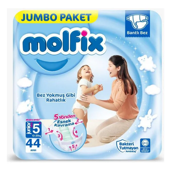 Molfix 5 Numara Junior 48'li Bebek Bezi - Görsel 9