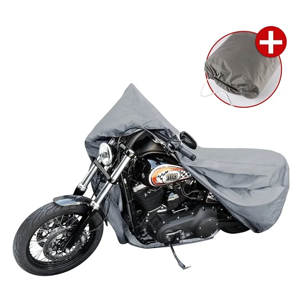 Kuba Tk 03 Gri Su Geçirmez Miflonlu Motosiklet Brandası Koruyucu - Görsel 4