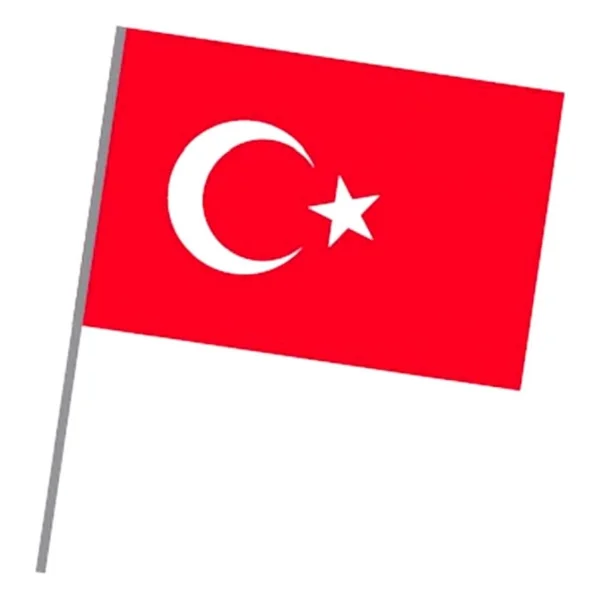 Vatan Vt226 Bez Türk Bayrağı Sopalı 30x45cm (10 Lu Paket) - Görsel 2