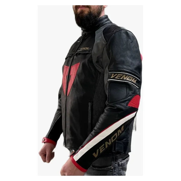 Venom D1 Racing Erkek Deri 3 Mevsim Motosiklet Montu - Görsel 2