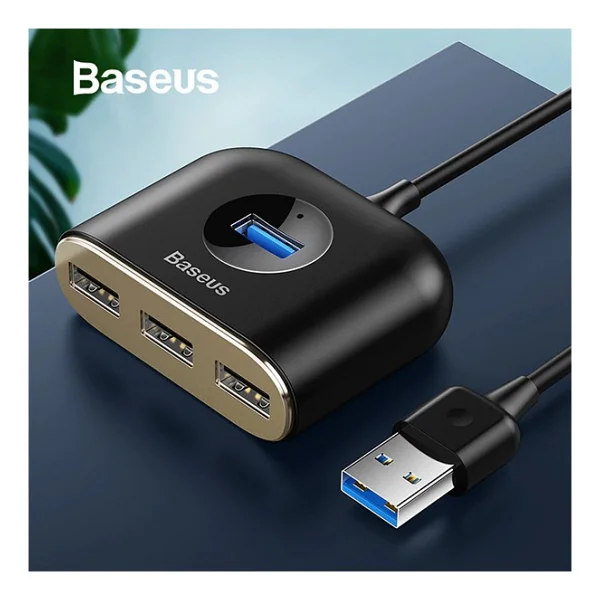 Baseus Square Round 4 Port USB Çoğaltıcı - Görsel 4