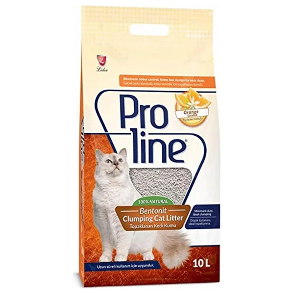 Proline Portakal Kokulu Topaklanan 10 Lt Bentonit Kedi Kumu - Görsel 2
