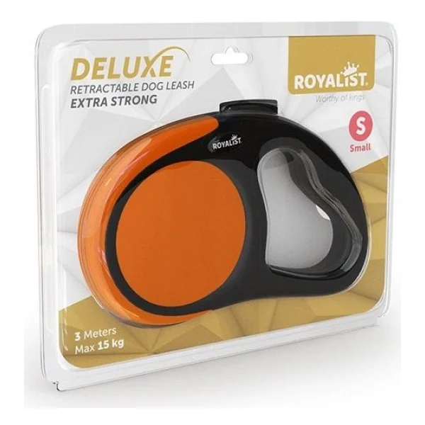Royalist Deluxe Extra Strong Otomatik Köpek Gezdirme Tasması Kırmızı Small 3m - Görsel 4