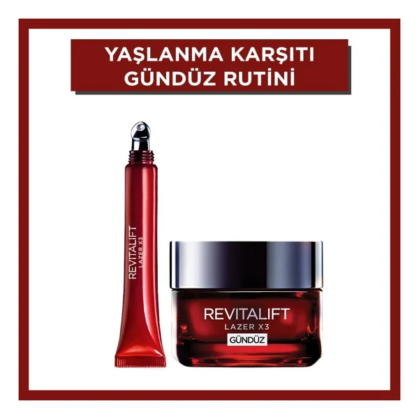 L'oreal Paris Lazer X3 Yoğun Gündüz Bakım Kremi + Göz Bakım Kremi - Görsel 6