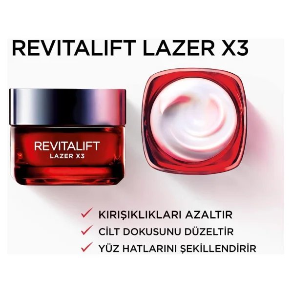 L'oreal Paris Lazer X3 Yoğun Gündüz Bakım Kremi + Göz Bakım Kremi - Görsel 5