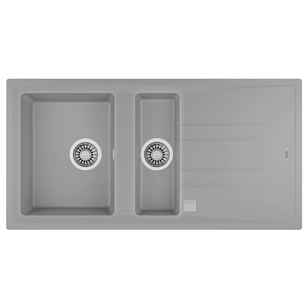 Teka Stone 60 B-Tg Tezgah Üstü 1.5 Gözlü Gri Granit Eviye - Görsel 6