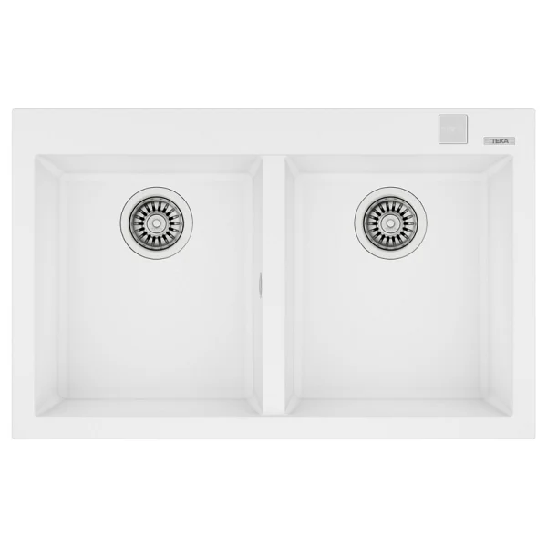 Teka Forsquare 790 Tg Çift Hazneli Artic White Granit Eviye - Görsel 5
