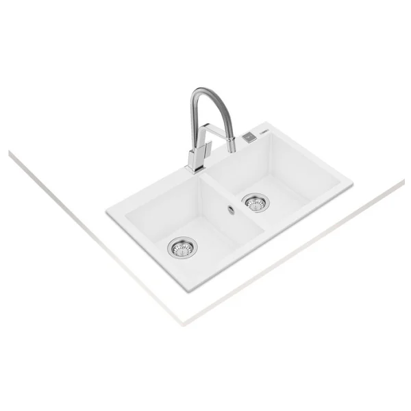 Teka Forsquare 790 Tg Çift Hazneli Artic White Granit Eviye - Görsel 6