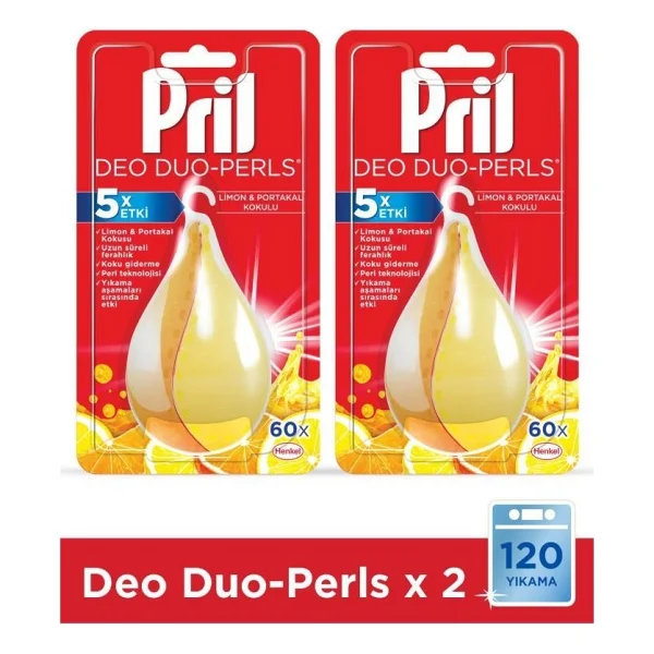 Pril Deo Duo-Perls 5x Etki Bulaşık Makinesi Koku Giderici x 2 Adet - Görsel 7