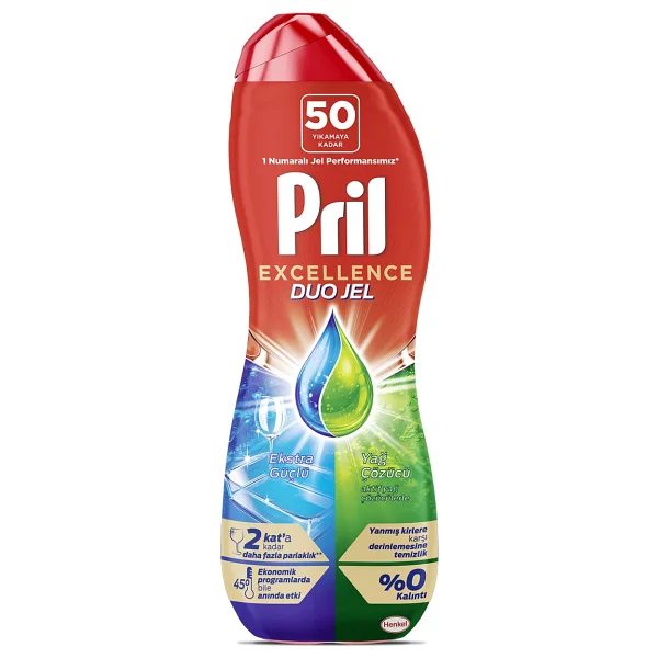 Pril Excellence Duo Jel Yağ Çözücü 50 Yıkama 900 Ml - Görsel 5