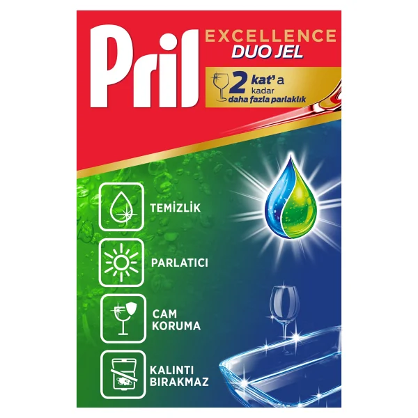 Pril Excellence Duo Jel Yağ Çözücü 50 Yıkama 900 Ml - Görsel 2