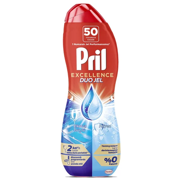 Pril Excellence Duo Jel 900 Ml 50 Yıkama Hijyen - Görsel 4